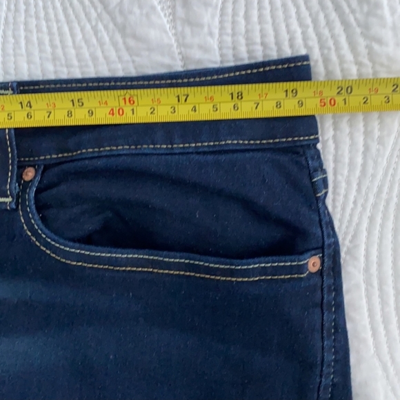 LEVI STRAUSS SIGNATURE GOLD Mid Rise Dark Wash Skinny Jeans SZ 16 - Picture 7 of 8